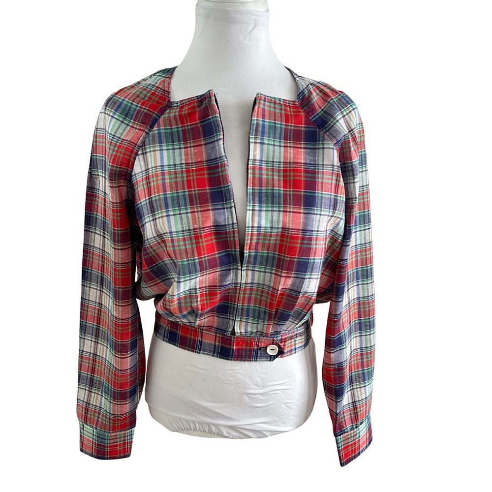 Zero Up Vintage Plaid Light Weight Zipper Front Jacket 7
